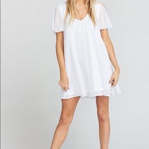 SMYM Kylie mini dress - white- size medium. Excellent used condition